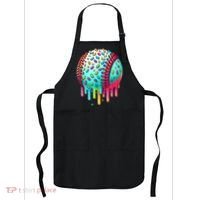 Ice Cream Drip Baseball Stuff Baseball Drip For Boy Graphic  Apron thumb 0