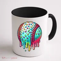 Ice Cream Drip Baseball Stuff Baseball Drip For Boy Graphic  Coffee Mug thumb 1