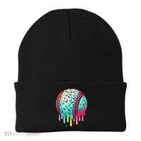 Ice Cream Drip Baseball Stuff Baseball Drip For Boy Graphic  Beanie thumb 0