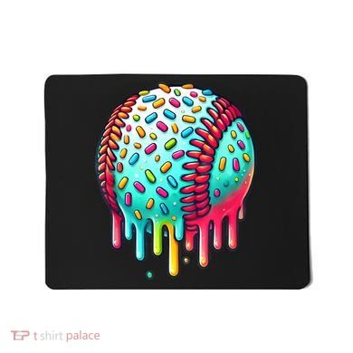 Ice Cream Drip Baseball Stuff Baseball Drip For Boy Graphic  Mousepad