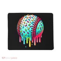 Ice Cream Drip Baseball Stuff Baseball Drip For Boy Graphic  Mousepad thumb 0