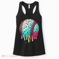 Ice Cream Drip Baseball Stuff Baseball Drip For Boy Graphic  Women's Tank Top thumb 0