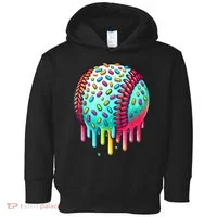 Ice Cream Drip Baseball Stuff Baseball Drip For Boy Graphic  Toddler Hoodie thumb 0