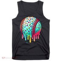 Ice Cream Drip Baseball Stuff Baseball Drip For Boy Graphic  Tank Top thumb 0