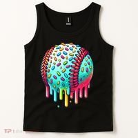 Ice Cream Drip Baseball Stuff Baseball Drip For Boy Graphic  Tank Top thumb 2