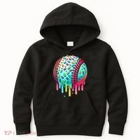 Ice Cream Drip Baseball Stuff Baseball Drip For Boy Graphic  Kids Hoodie thumb 0