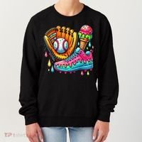 Ice Cream Drip Baseball Stuff Baseball Drip For Boy Women's Sweatshirt thumb 0