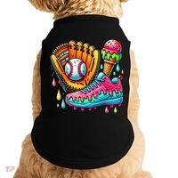 Ice Cream Drip Baseball Stuff Baseball Drip For Boy Doggie Tank thumb 0