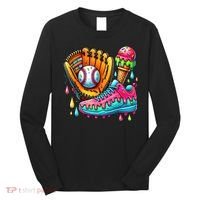 Ice Cream Drip Baseball Stuff Baseball Drip For Boy Long Sleeve Shirt thumb 0