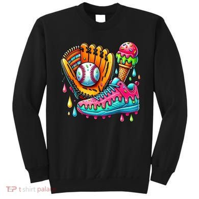 Ice Cream Drip Baseball Stuff Baseball Drip For Boy Sweatshirt