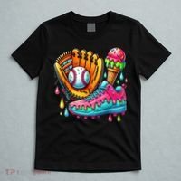 Ice Cream Drip Baseball Stuff Baseball Drip For Boy T-Shirt thumb 5