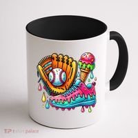 Ice Cream Drip Baseball Stuff Baseball Drip For Boy Coffee Mug thumb 1