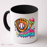Ice Cream Drip Baseball Stuff Baseball Drip For Boy Coffee Mug thumb 0