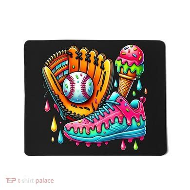 Ice Cream Drip Baseball Stuff Baseball Drip For Boy Mousepad