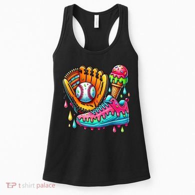 Ice Cream Drip Baseball Stuff Baseball Drip For Boy Women's Tank Top