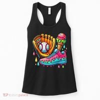 Ice Cream Drip Baseball Stuff Baseball Drip For Boy Women's Tank Top thumb 0