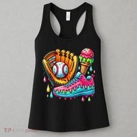 Ice Cream Drip Baseball Stuff Baseball Drip For Boy Women's Tank Top thumb 3