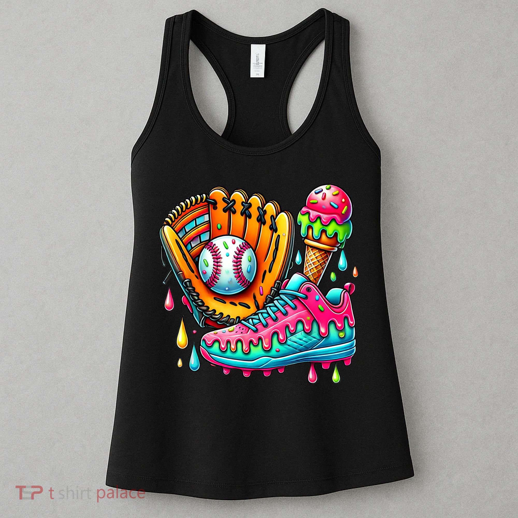 Ice Cream Drip Baseball Stuff Baseball Drip For Boy Women's Tank Top