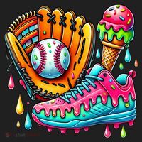 Ice Cream Drip Baseball Stuff Baseball Drip For Boy Hat thumb 2