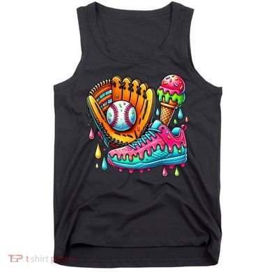 Ice Cream Drip Baseball Stuff Baseball Drip For Boy Tank Top