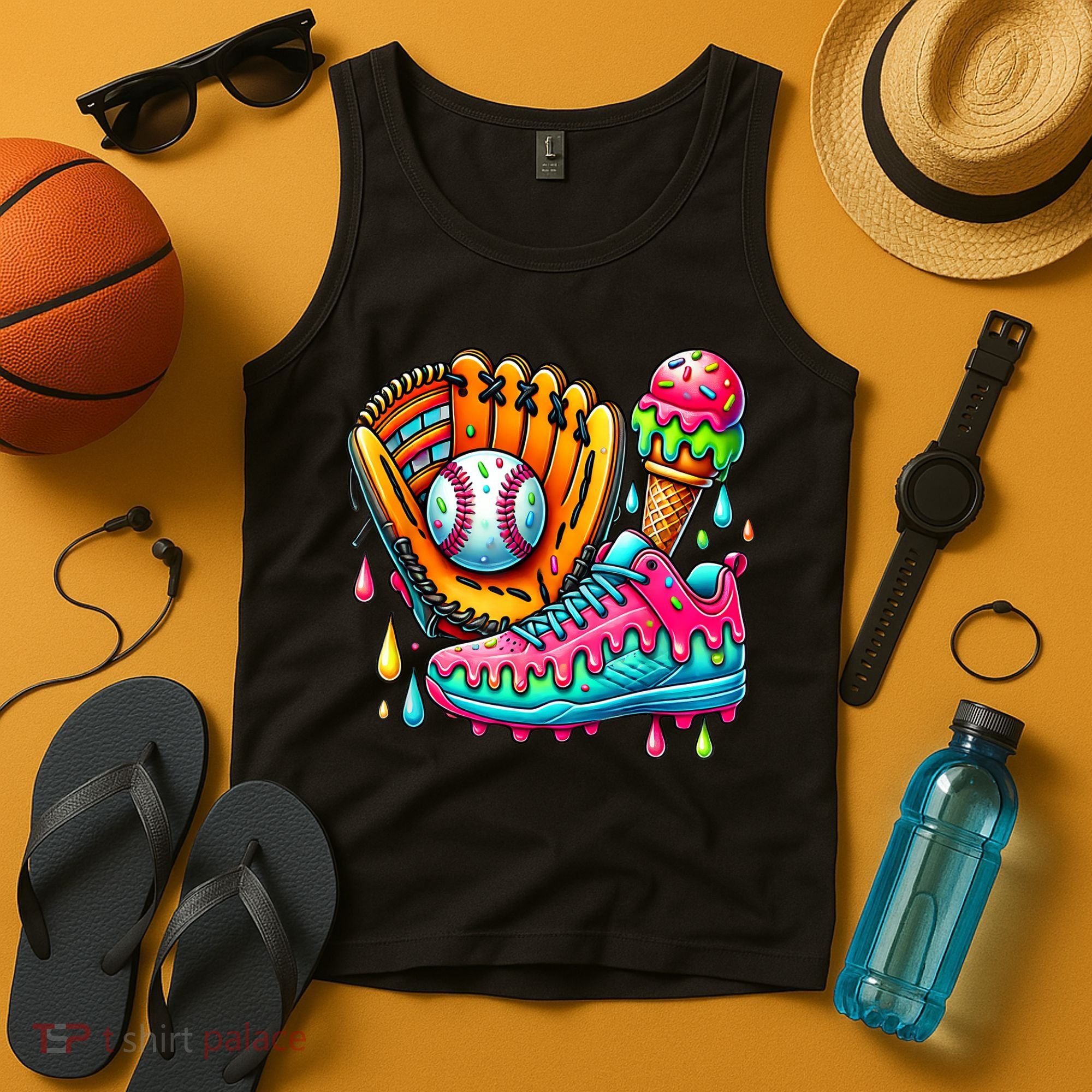 Ice Cream Drip Baseball Stuff Baseball Drip For Boy Tank Top