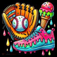 Ice Cream Drip Baseball Stuff Baseball Drip For Boy Tank Top thumb 6