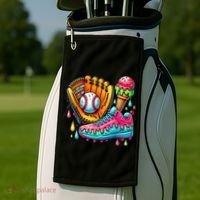 Ice Cream Drip Baseball Stuff Baseball Drip For Boy Golf Towel thumb 2
