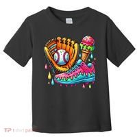 Ice Cream Drip Baseball Stuff Baseball Drip For Boy Toddler T-Shirt thumb 0
