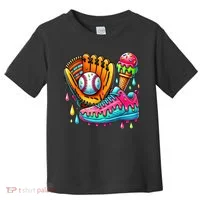 Ice Cream Drip Baseball Stuff Baseball Drip For Boy Toddler T-Shirt thumb 0