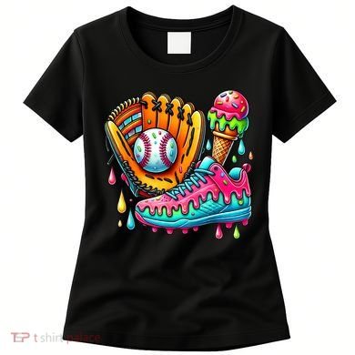 Ice Cream Drip Baseball Stuff Baseball Drip For Boy Women's T-Shirt