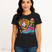 Ice Cream Drip Baseball Stuff Baseball Drip For Boy Women's T-Shirt thumb 4