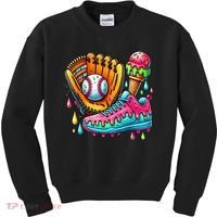 Ice Cream Drip Baseball Stuff Baseball Drip For Boy Kids Sweatshirt thumb 0