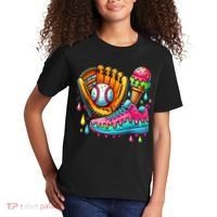 Ice Cream Drip Baseball Stuff Baseball Drip For Boy Kids T-Shirt thumb 2
