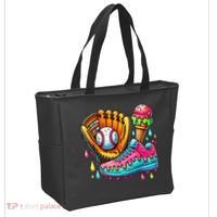 Ice Cream Drip Baseball Stuff Baseball Drip For Boy Tote Bag thumb 2
