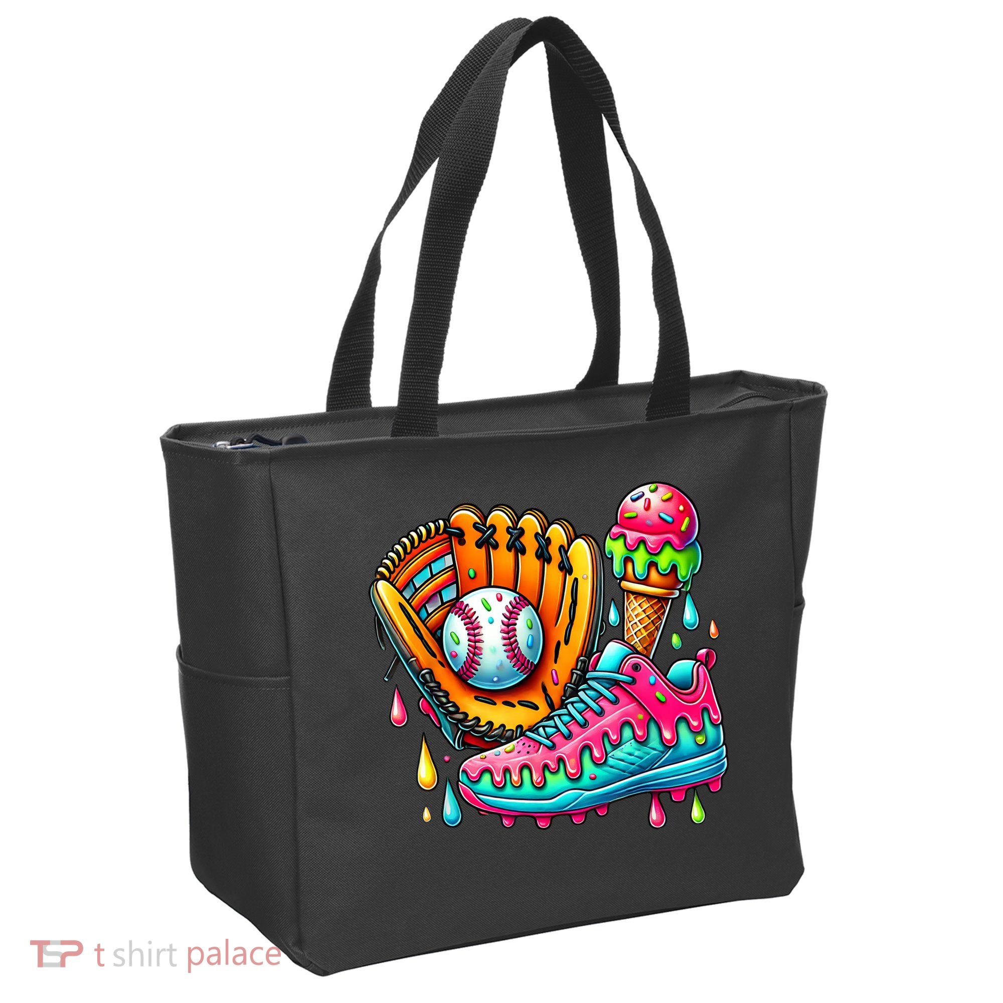 Ice Cream Drip Baseball Stuff Baseball Drip For Boy Tote Bag