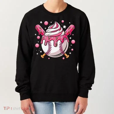 Ice Cream Drip Baseball Stuff Stuff Baseball Women's Sweatshirt