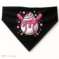 Ice Cream Drip Baseball Stuff Stuff Baseball USA-Made Doggie Bandana thumb 0