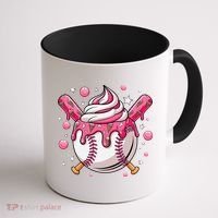 Ice Cream Drip Baseball Stuff Stuff Baseball Coffee Mug thumb 1