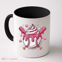 Ice Cream Drip Baseball Stuff Stuff Baseball Coffee Mug thumb 0