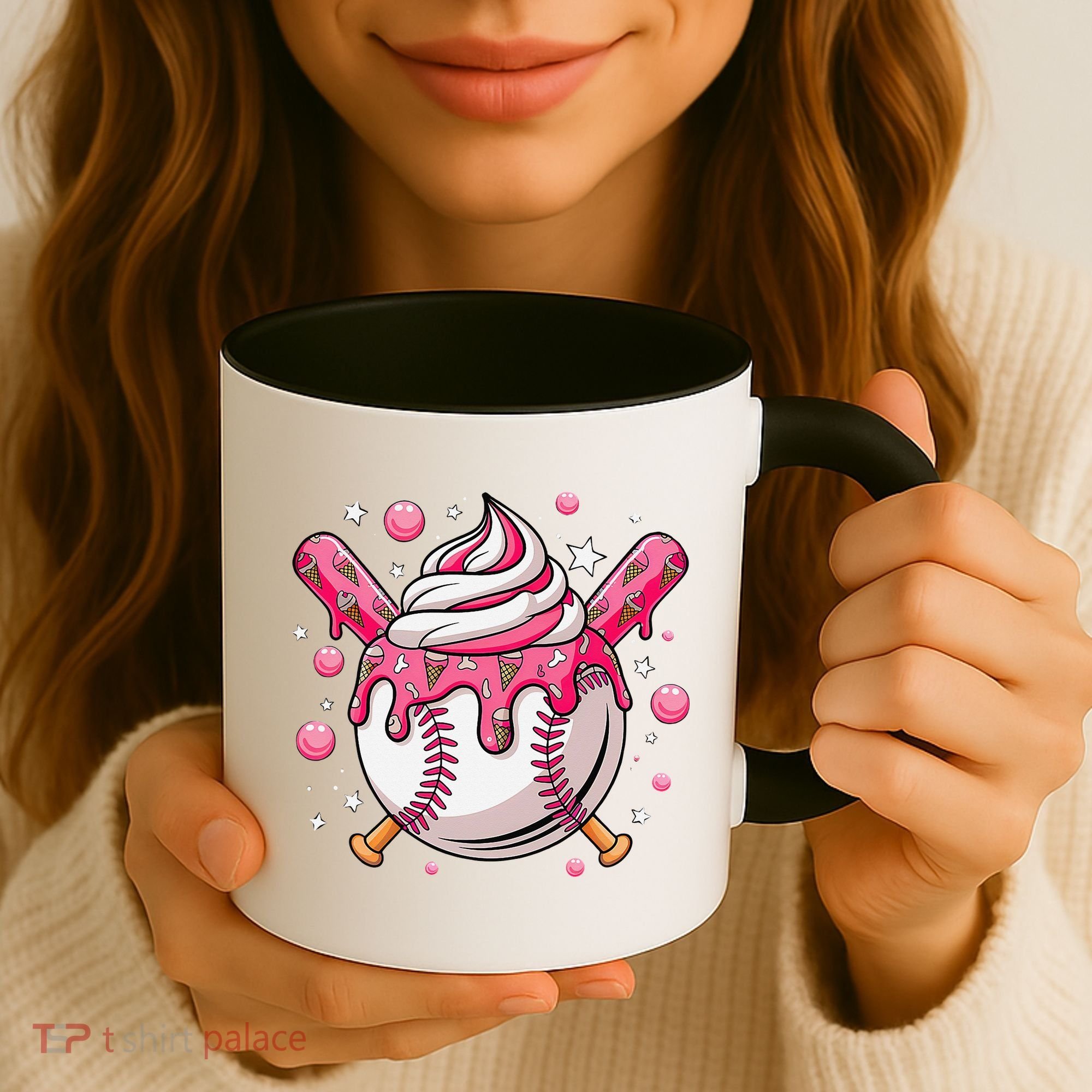 Ice Cream Drip Baseball Stuff Stuff Baseball Coffee Mug