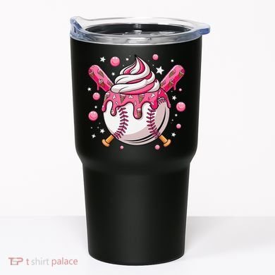 Ice Cream Drip Baseball Stuff Stuff Baseball Tumbler