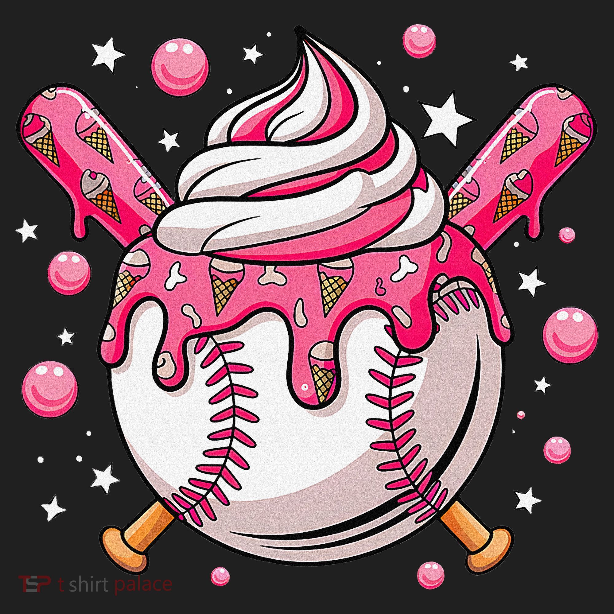 Ice Cream Drip Baseball Stuff Stuff Baseball Tumbler