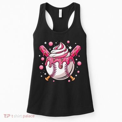 Ice Cream Drip Baseball Stuff Stuff Baseball Women's Tank Top