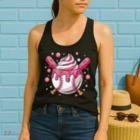 Ice Cream Drip Baseball Stuff Stuff Baseball Women's Tank Top thumb 2