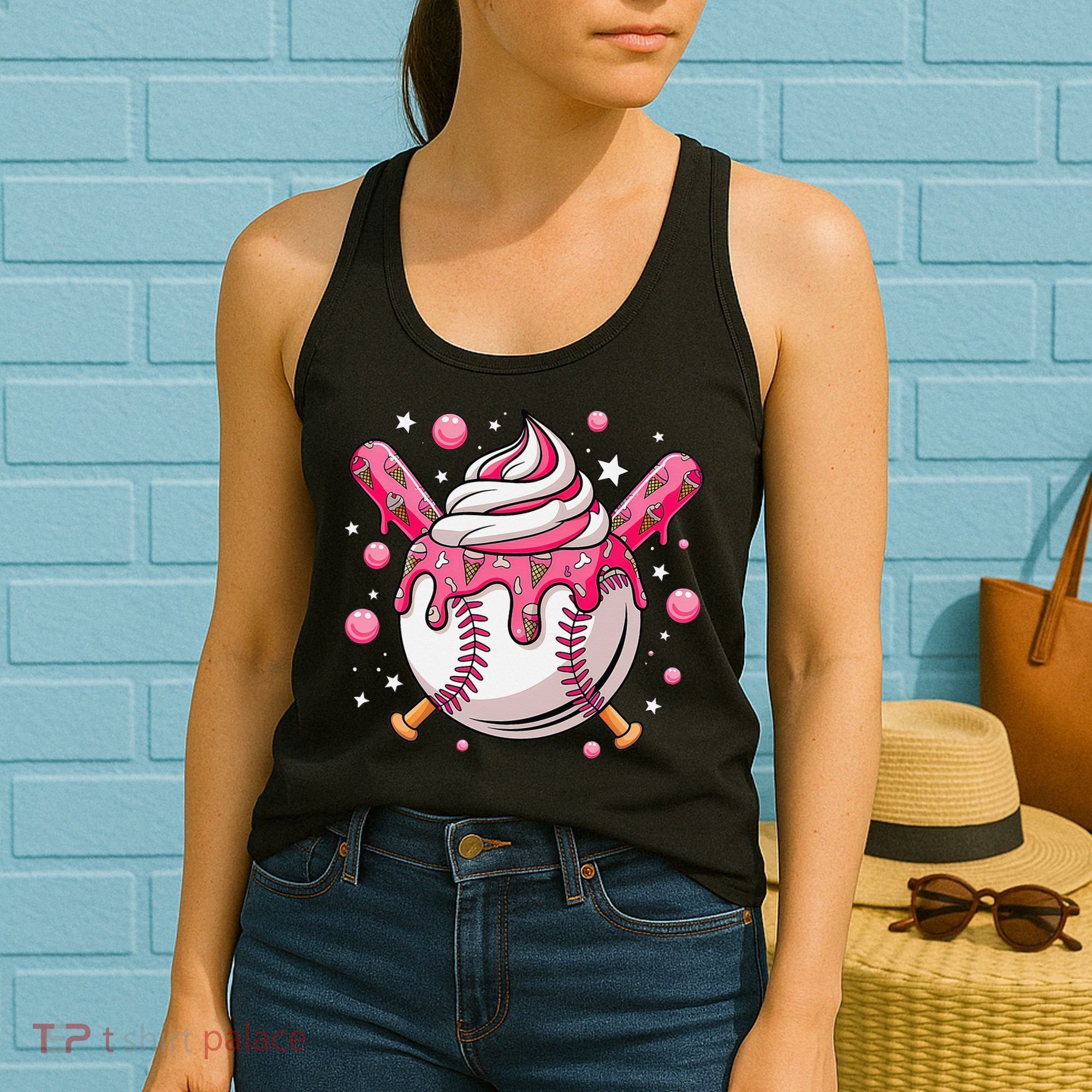Ice Cream Drip Baseball Stuff Stuff Baseball Women's Tank Top