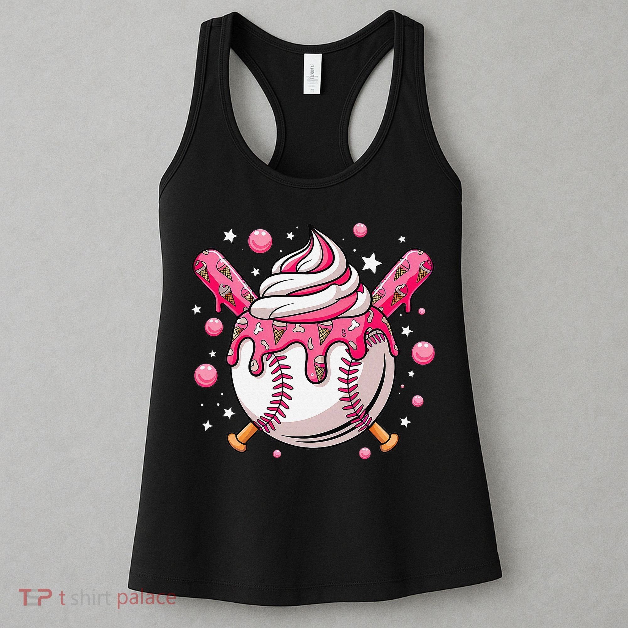 Ice Cream Drip Baseball Stuff Stuff Baseball Women's Tank Top
