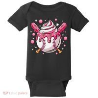 Ice Cream Drip Baseball Stuff Stuff Baseball Baby Bodysuit thumb 0