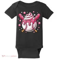 Ice Cream Drip Baseball Stuff Stuff Baseball Baby Bodysuit thumb 0