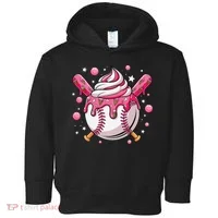 Ice Cream Drip Baseball Stuff Stuff Baseball Toddler Hoodie thumb 0