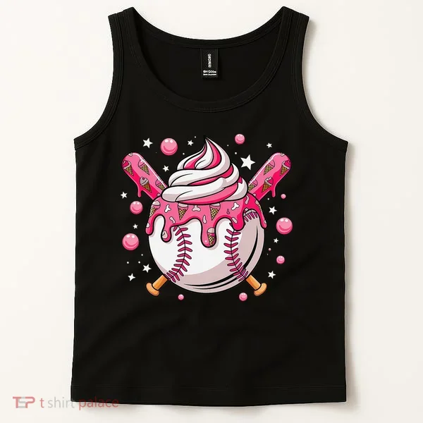 Ice Cream Drip Baseball Stuff Stuff Baseball Tank Top
